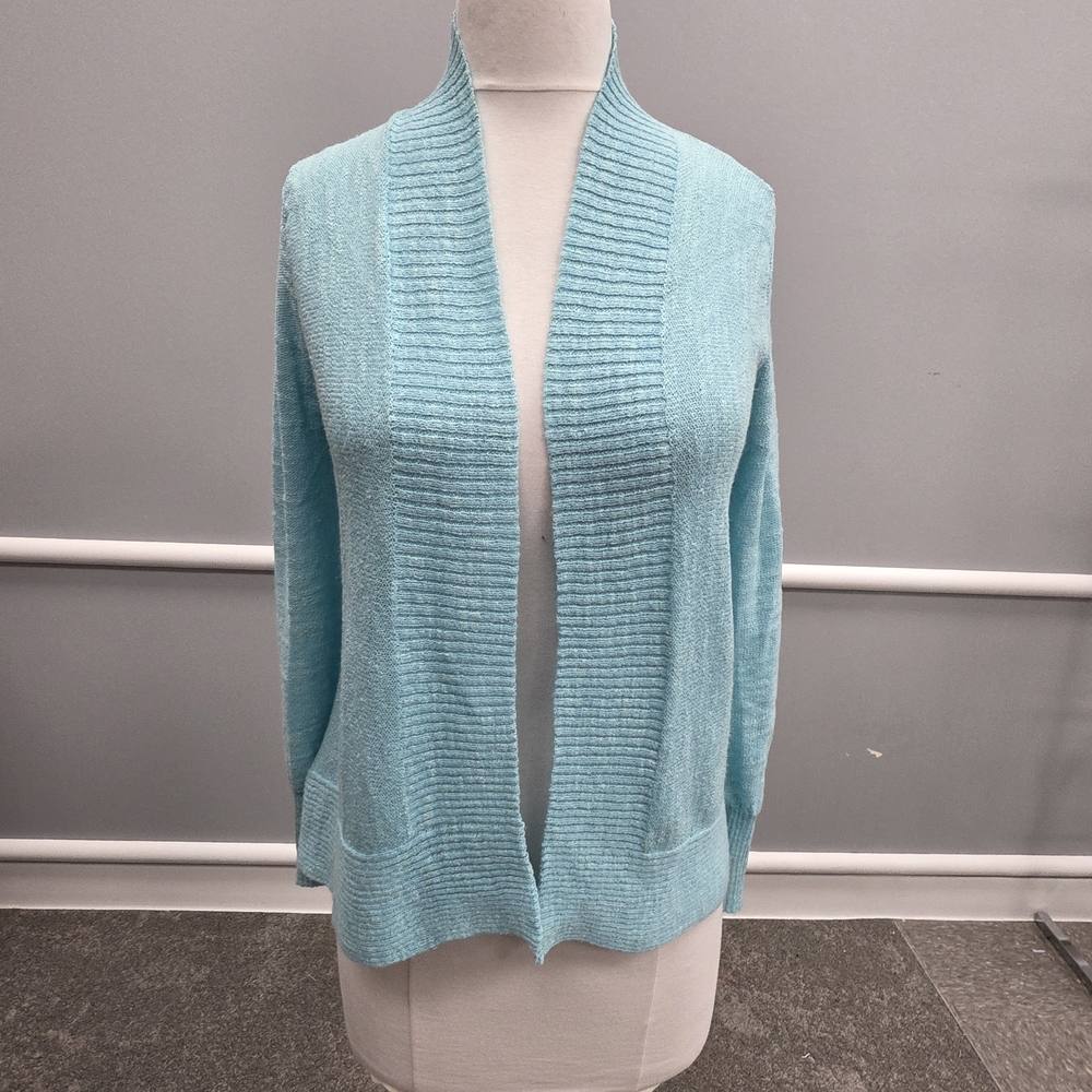 Lilly Pulitzer Aqua Blue Isle Cardigan Open Front Cardigan